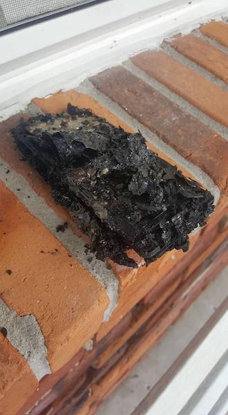 What’s left of the Galaxy Note 7 (Image: Facebook)
